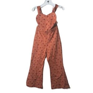 Paush Heart Floral Overalls. NWT. Adorable. Burnt Orange Color. Size 3t